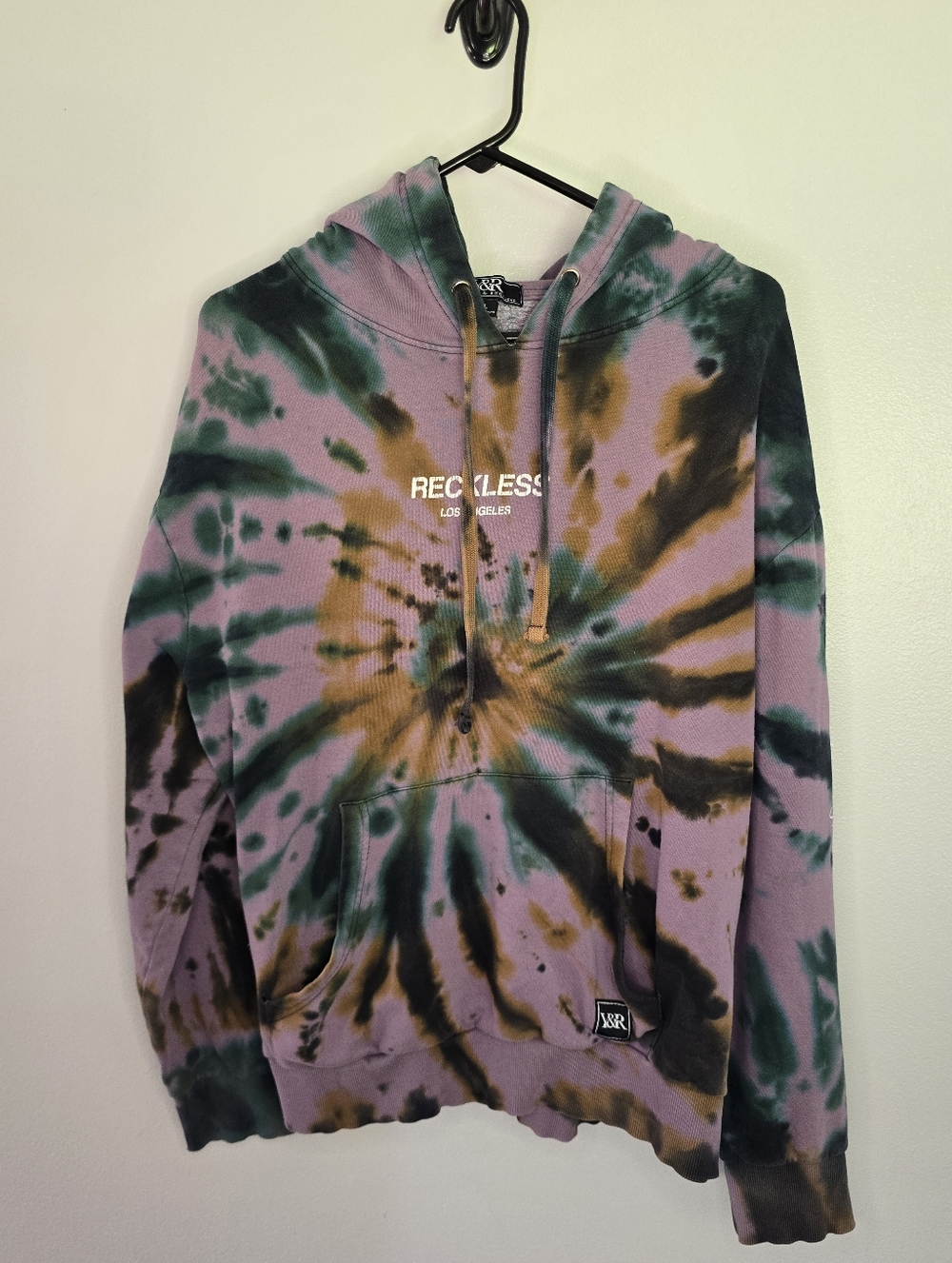 Young And Reckless Men's Tie-Dye Hoodie - Purple & Green